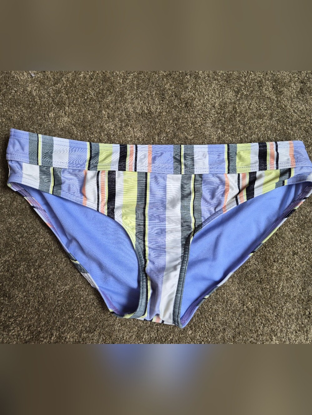 Prana Lavender Multicolor Striped Women’s Bikini Bottom